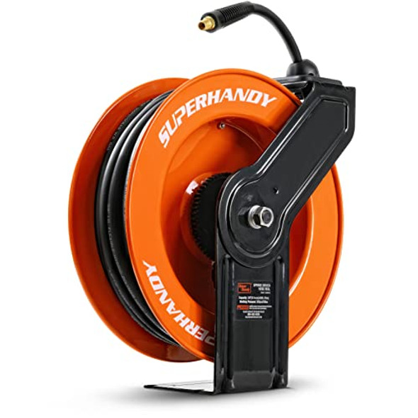 SuperHandy Air Hose Reel Retractable 3/8" x 50' Feet GUR075 - ORANGE SuperHandy Air Hose Reel Retractable 3/8" x 50' Feet GUR075 - ORANGE