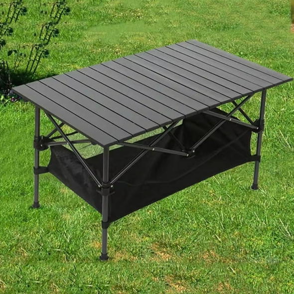 GENERIC OUTDOOR FOLDING  TOURIST PORTABLE STORAGE TABLE CAMPING DESK - BLACK