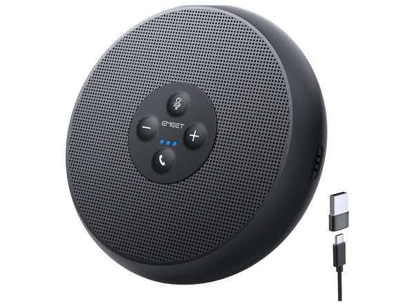 EMEET OfficeCore M1A USB Speakerphone - 360 Degree 2-Mic Pickup, Full Duplex