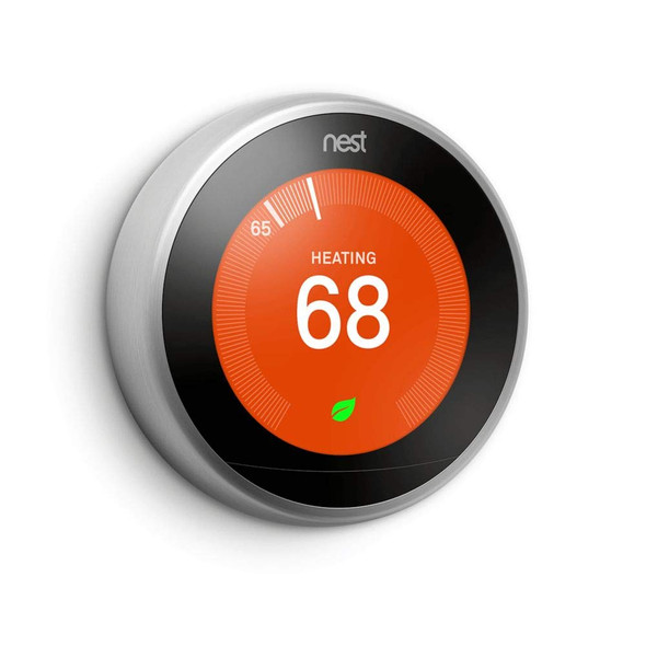 GOOGLE NEST LEARNING THERMOSTAT 3RD GEN SMART THERMOSTAT PRO T3008US - STAINLESS