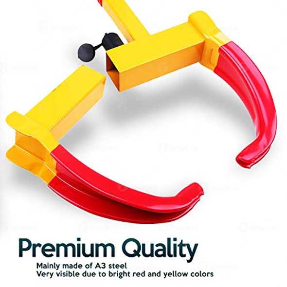 ZONETECH Wheel Lock Security Tire Clamp, 2 Pack - Red/Yellow