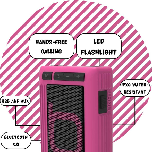 Bumpboxx Retro Pager Beeper | Outdoor Portable Bluetooth Speaker  - Pink