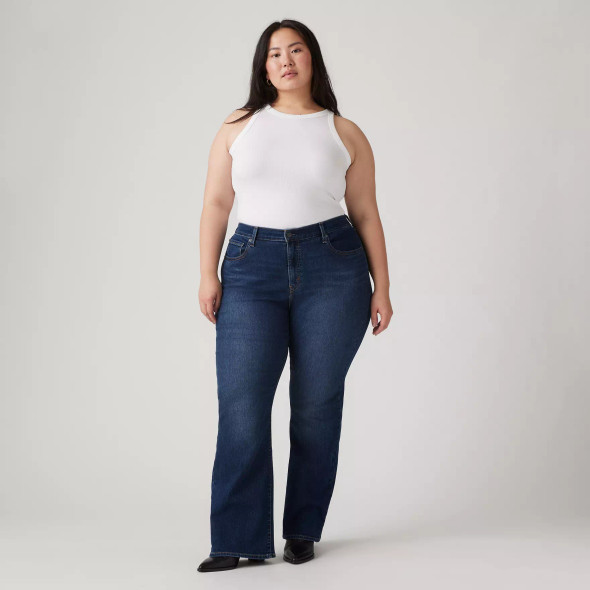 LEVI'S 725 HIGH RISE WOMEN'S JEANS SIZE: 16W M PLUS ETERNAL INDIGO DARK WASH New