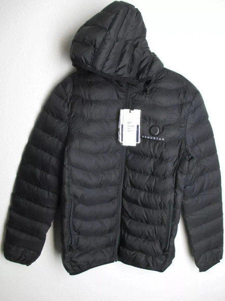 VENUSTAS NEW VENUSTAS HEATED JACKET HOODED PUFFER 5V WARM - MEN 2XL - BLACK