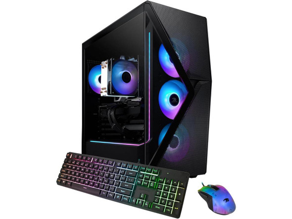 iBUYPOWER Slate 8 MESH Gaming PC Desktop - AMD Ryzen 7 9700X - AMD Radeon RX