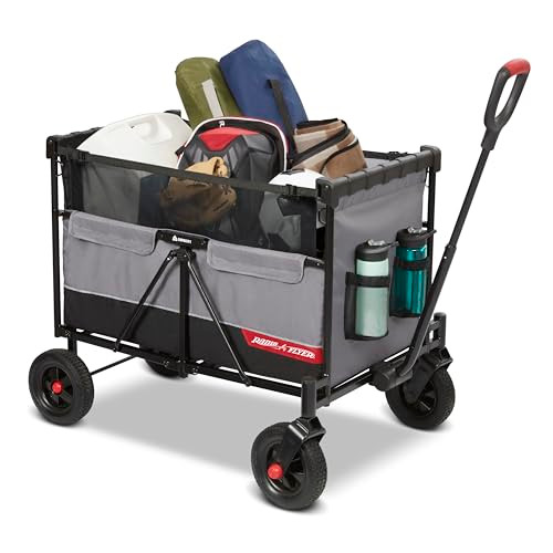 RADIO FLYER THE BEAST MVP WAGON HEAVY DUTY FOLDING COLLAPSIBLE 3992 - GRAY