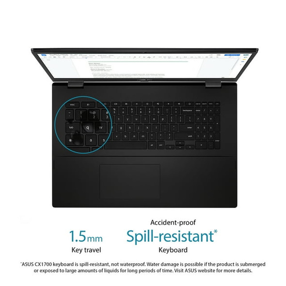 ASUS 17.3" FHD Chromebook, Celeron, 4GB, 64GB, Chrome OS, CX1700CKA-WS44F-M