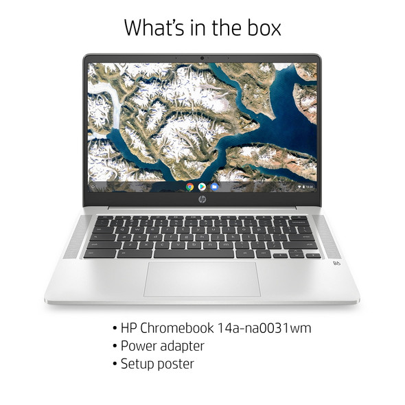 HP 14a-na0031 14" HD Chromebook Pentium Silver N5000 1.1GHz 4GB 64GB Chrome