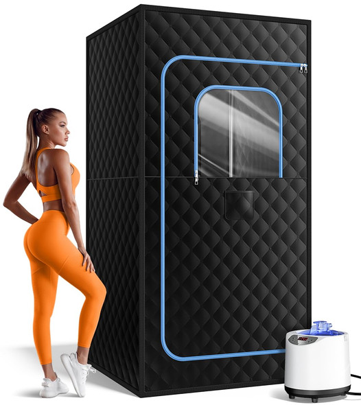 FREEYARE SAUNA BOX, PORTABLE SAUNA FOR HOME, STEAM SAUNA TENT, 1200W 3L - BLUE