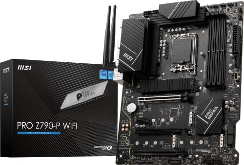 MSI PRO Z790-P WiFi ProSeries Motherboard 12th/13th/14th Gen Intel, ATX - Black