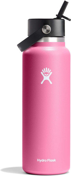 HYDRO FLASK 40 OZ WIDE FLEX STRAW CAP SURF - CAMELLIA New