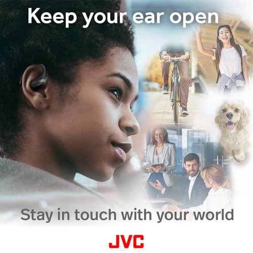 JVC NEW NEARPHONES OPEN EAR TRUE WIRELESS HEADPHONES HA-NP50T-B - BLACK