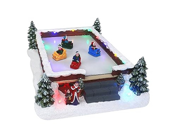 TOP TREASURES CHRISTMAS VILLAGE BUMPER CARS ANIMATED PRE-LIT CARNIVAL MUSICAL