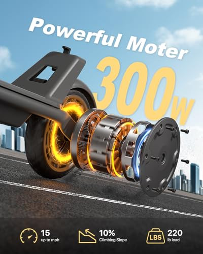 MEGAWHEELS ELECTRIC SCOOTER A1C, FRONT SUSPENSION KICK SCOOTER - BLACK