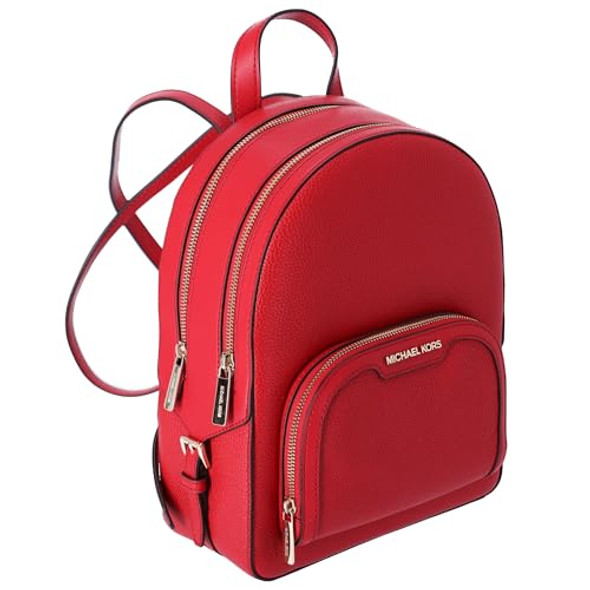 MICHAEL KORS JAYCEE MEDIUM PEBBLED LEATHER BACKPACK - BRIGHT RED New