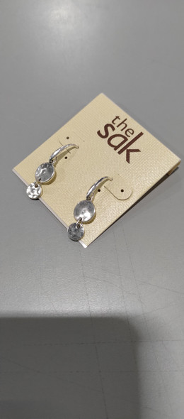THE SAK DANGLE, HAMMERED, CIRCLE EARRINGS - SILVER