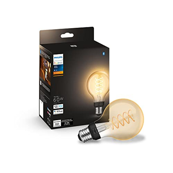 Philips Hue Smart 60W G25 Filament LED Bulb Soft Warm White Light 1-Pack New