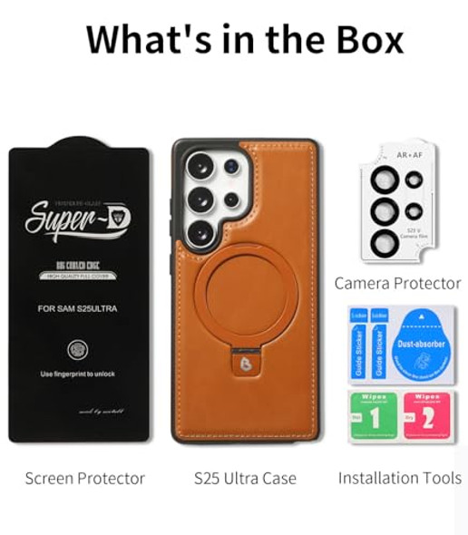BULLROYE GALAXY S25 ULTRA CASE STAND MAGNETIC MAGSAFE RING NO PROTECTOR - BROWN