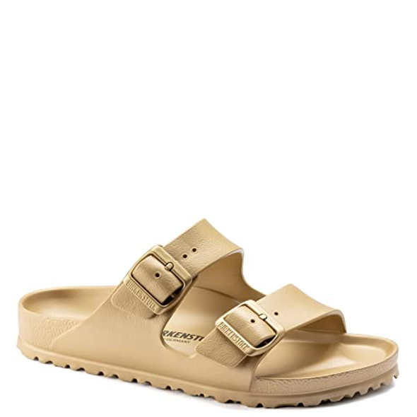 BIRKENSTOCK WOMEN ARIZONA SHEARLING SANDALS SIZE 8 EU W39 GLAMOUR GOLD