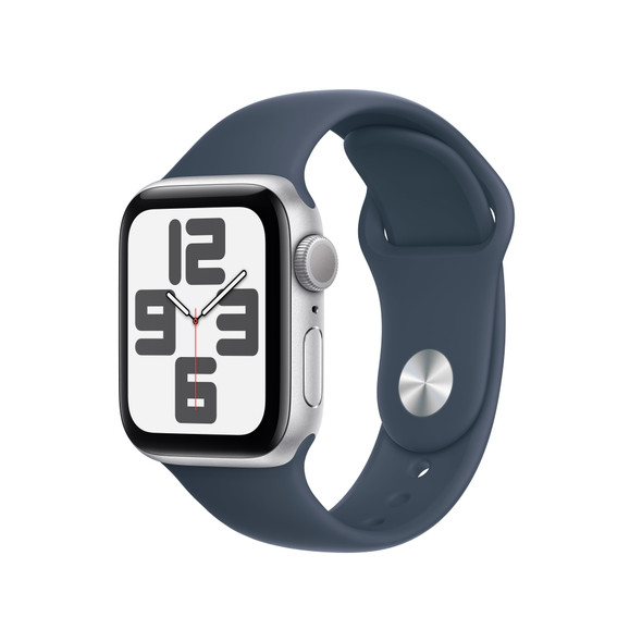 Apple Watch SE Gen 2 GPS 40mm Silver Aluminum Case Blue Band