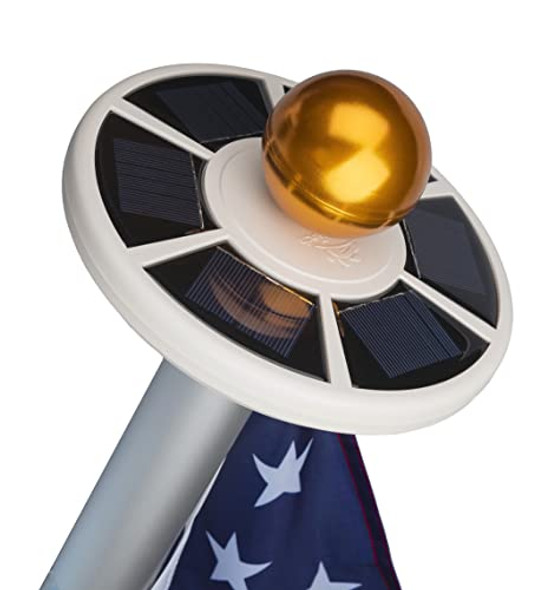 Sunnytech 2nd Generation Solar Flag Pole 20led Light, Brightest, Most Powerful New