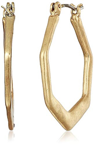 THE SAK HEXAGON SHAPED HOOP EARRINGS ONE SIZE SE0495 - GOLD New