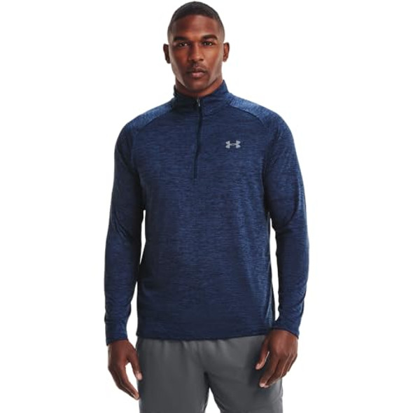 UNDER ARMOUR MEN'S UA TECH 2.0 1/2 ZIP WARM UP ACADEMY/STEEL SIZE XL New