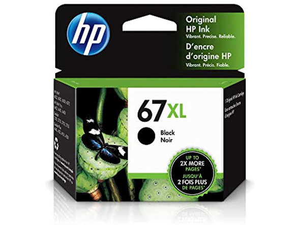 HP 67XL High Yield Black Original Ink Cartridge, ~240 pages, 3YM57AN#140 HP 67XL High Yield Black Original Ink Cartridge, ~240 pages, 3YM57AN#140