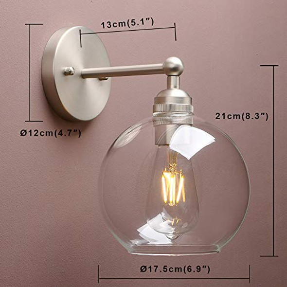 YOSOAN BRASS BOHO VANITY BATHROOM WALL SCONCE 1-LIGHT VINTAGE LIGHTS - BRUSHED