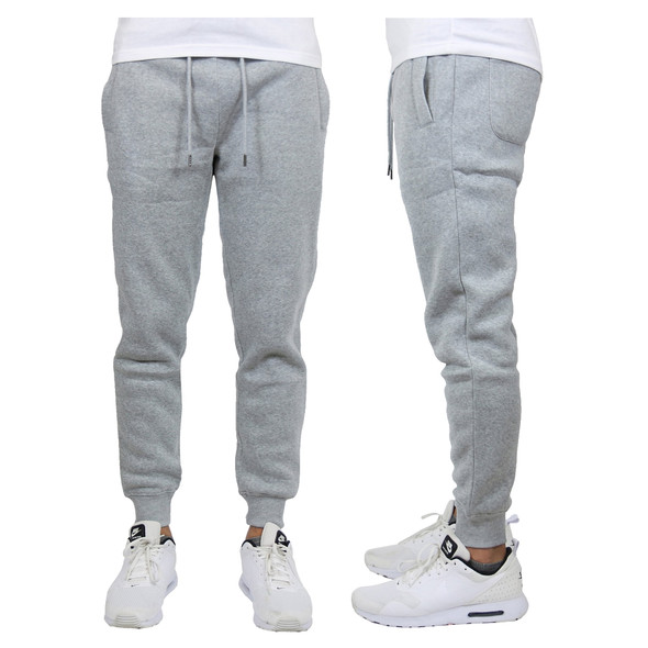 BASTION TRAIL MEN'S FLEECE JOGGER LOUNGE PANTS - SIZE: MEN LARGE - HEATHER GREY New