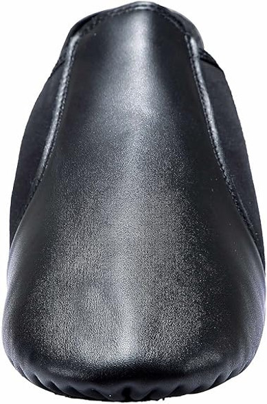 DYNADANS LEATHER UPPER SLIP-ON JAZZ SHOE GIRLS AND BOYS 3M LITTLE KID - BLACK