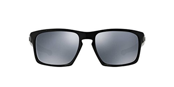 OAKLEY MEN'S OO9262 SLIVER RECTANGULAR SUNGLASSES POLISHED BLACK/BLACK