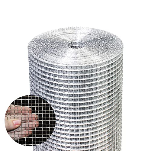 ZEVEMOMO 23GAUGE Silver Mesh Hardware Cloth 1/4' Wire Roll 48"x100' - SILVER