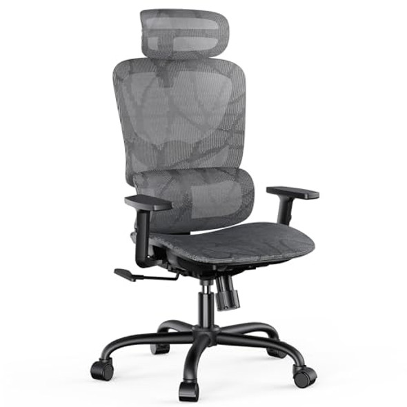 NOBLEWELL ERGONOMIC HIGH BACK MESH CHAIR компьютерным офисом NWOC6 - BLACK/GRAY