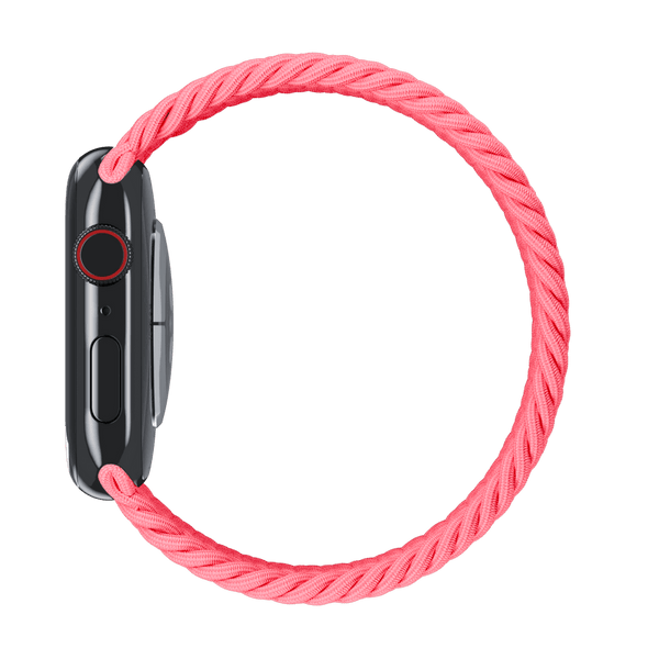APPLE WATCH BAND BRAIDED SOLO LOOP 45MM, SIZE 9 - GUAVA