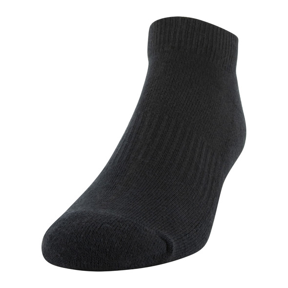 ATHLETIC WORKS MEN'S LOW CUT SOCK, 6 PACK - BLACK