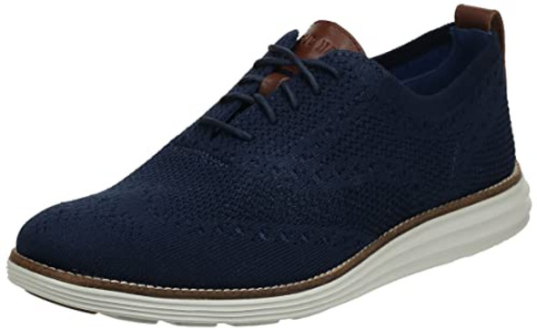 C27960 COLE HAAN MENS ORIGINAL GRAND STITCHLITE WING OXFORD NAVY/IVORY SIZE 9.5
