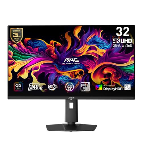 MSI MAG QD-OLED 32" 4K UHD MONITOR 321UPX-BLACK - BLACK