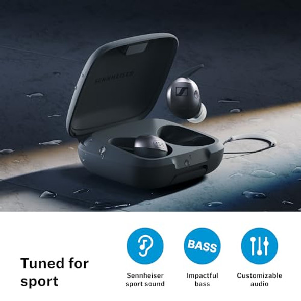 SENNHEISER MOMENTUM SPORT EARBUDS SOUND TUNING ANC SECURE FIT - GRAPHITE