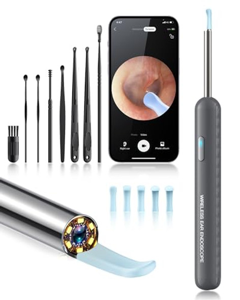 LOYKER EAR WAX REMOVAL TOOL CAMERA, EAR WAX REMOVAL CLEANING KIT - GRAY