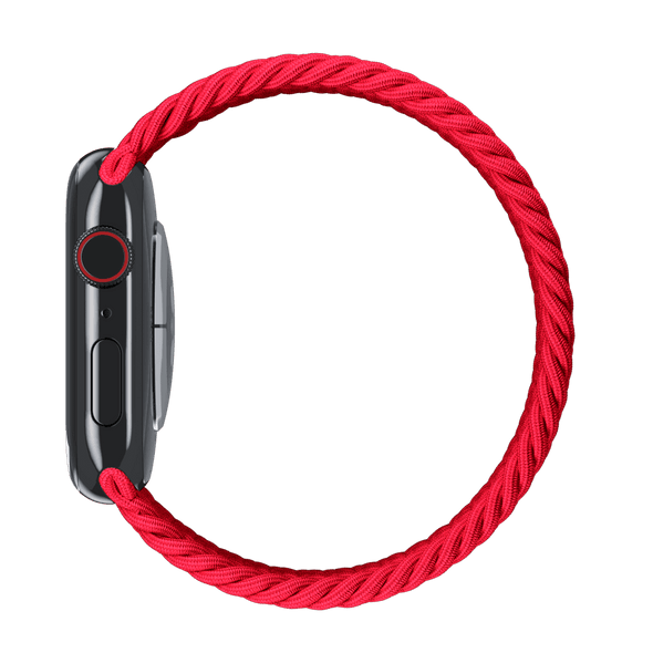 APPLE WATCH BRAIDED SOLO LOOP BAND 40MM, SIZE 5 - RED