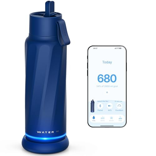 WATERH VITA SMART WATER BOTTLE 18 OZ - MAGNETITE BLUE