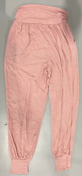 LOCOOWAI WOMEN'S YOGA JOGGERS COZY SWEATPANTS WITH POCKETS  - MEDIUM - PINK New