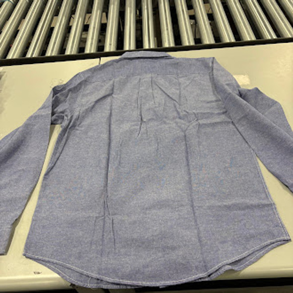 CLASSIC COLLECTION LONG SLEEVE COLLAR SHIRT - SIZE: MEN S - BLUE New