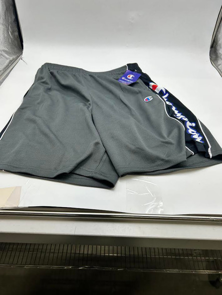 CHAMPION MEN'S SPORT FLEXIBLE SHORT - SIZE: MEN L - BLACK/GRAY New