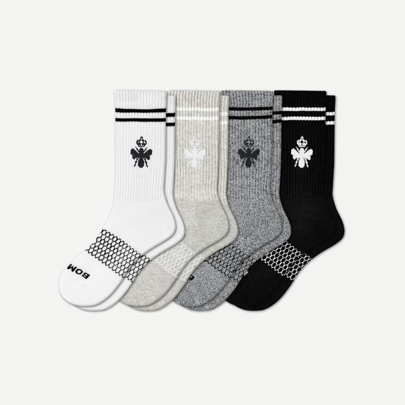 BOMBAS MEN'S ORIGINALS CALF SOCK 4-PACK SIZE: XL - SHADES