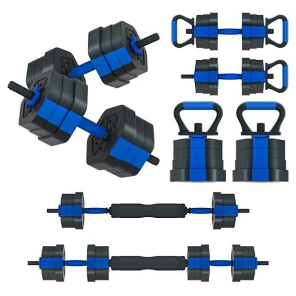 VIVITORY DUMBBELL SETS ADJUSTABLE WEIGHTS FREE WEIGHTS CONNECTOR - BLACK/BLUE