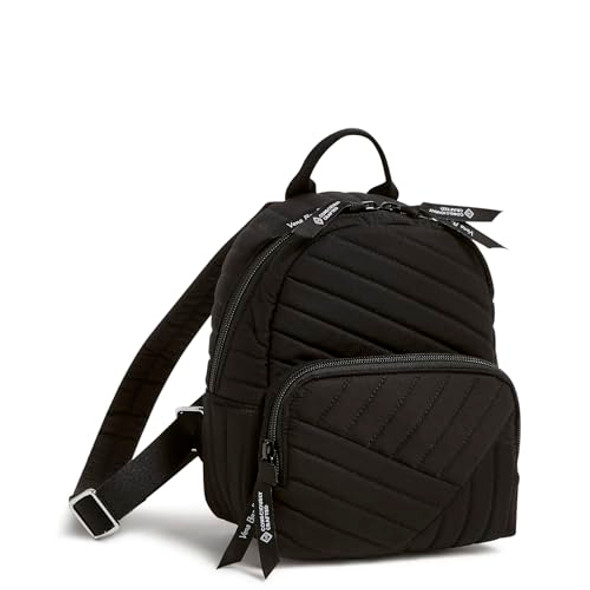 Vera Bradley Women's Cotton Mini Backpack Purse Black, One Size
