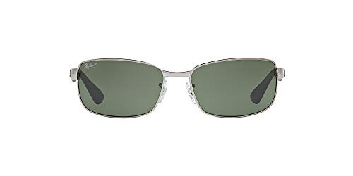 RAY BAN RB3478 004/58 60-17 POLISHED GUNMETAL FRAME G-15 GREEN LENSES