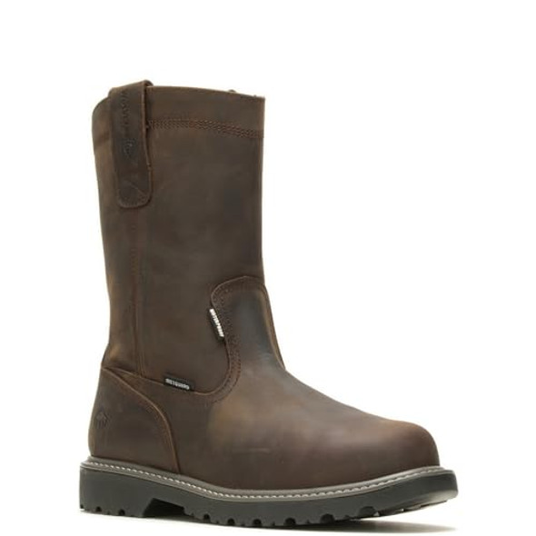 WOLVERINE MENS FLOORHAND WATERPROOF 10" STEEL TOE WORK BOOT DARK BROWN SIZE 10.5 New